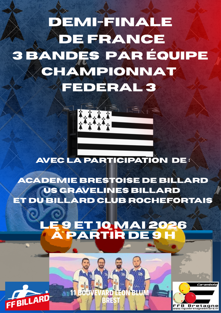 Demi-finale de France à l'académie ce weekend!