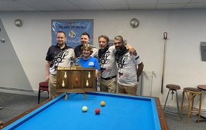 L'académie brestoise de billard  est de nouveau championne de Bretagne au 5 quilles !